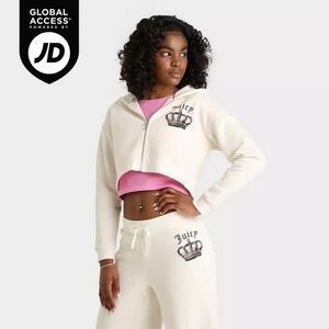 Juicy Couture Cream Jumpsuit with Crown Design